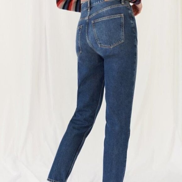 NEW Anthropologie M.i.H High Rise Straight Leg Cropped Jeans Size 25 - Picture 2 of 11